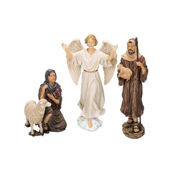 The Real Life Nativity 7" Figures 14 Piece Set By Three King Gifts New in Box - Picture 4 of 8
